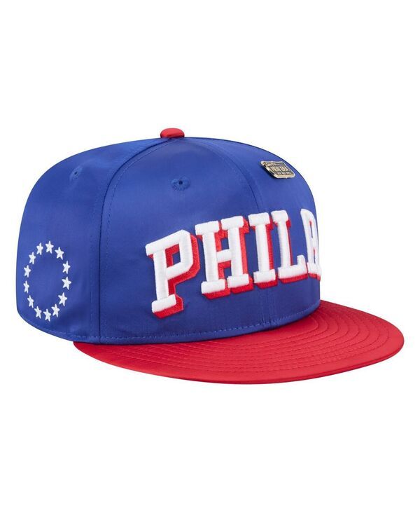 ニューエラ メンズ アクセサリー 帽子 ヴィンテージ サテン New Era Mens RoyalRed Philadelphia 76ers Throwback Satin Vintage Pin TwoTone 59FIFTY Fitted Hat Roy