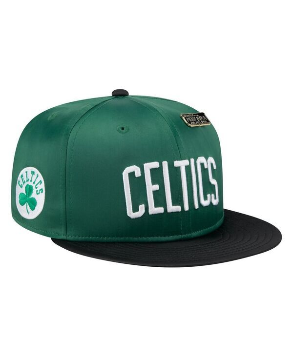ニューエラ メンズ アクセサリー 帽子 ヴィンテージ サテン New Era Mens Kelly GreenBlack Boston Celtics Throwback Satin Vintage Pin TwoTone 59FIFTY Fitted Hat