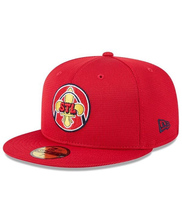 ニューエラ メンズ アクセサリー 帽子 New Era Mens Red St Louis Cardinals City Connect Batting Practice 59FIFTY Fitted Hat Red レッド