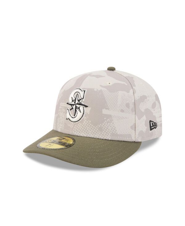 ニューエラ メンズ アクセサリー 帽子 New Era Mens Light BeigeOlive Seattle Mariners 2025 Armed Forces Day 59FIFTY Fitted Hat Light Beige Olive オリーブ
