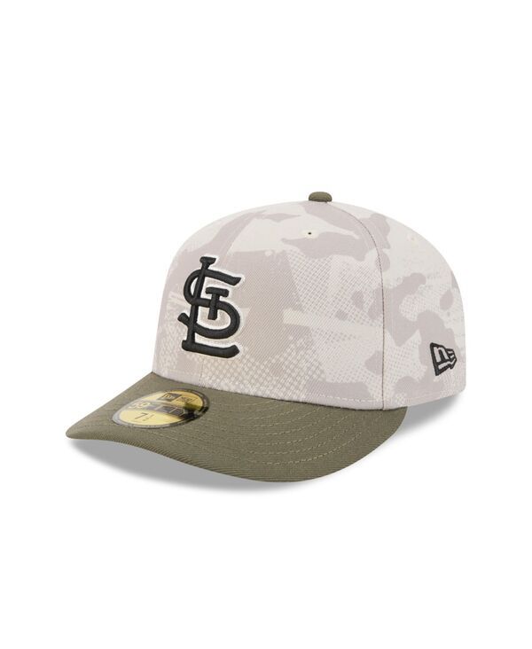 ニューエラ メンズ アクセサリー 帽子 New Era Mens Light BeigeOlive St Louis Cardinals 2025 Armed Forces Day 59FIFTY Fitted Hat Light Beige Olive オリ
