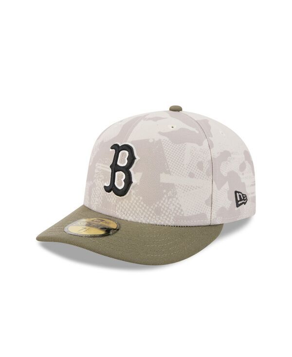 ニューエラ メンズ アクセサリー 帽子 New Era Mens Light BeigeOlive Boston Red Sox 2025 Armed Forces Day 59FIFTY Fitted Hat Light Beige Olive オリーブ