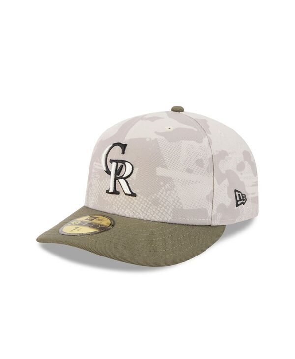 ニューエラ メンズ アクセサリー 帽子 New Era Mens Light BeigeOlive Colorado Rockies 2025 Armed Forces Day 59FIFTY Fitted Hat Light Beige Olive オリーブ