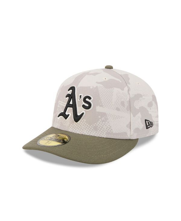 ニューエラ メンズ アクセサリー 帽子 New Era Mens Light BeigeOlive Athletics 2025 Armed Forces Day 59FIFTY Fitted Hat Light Beige Olive オリーブ