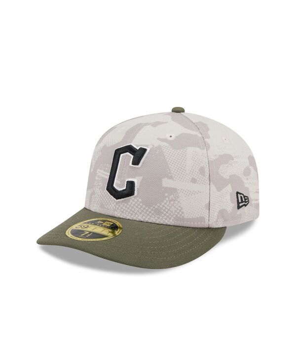 ニューエラ メンズ アクセサリー 帽子 New Era Mens Light BeigeOlive Cleveland Guardians 2025 Armed Forces Day Low Profile 59FIFTY Fitted Hat Light B