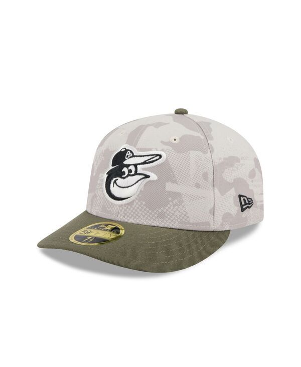 ニューエラ メンズ アクセサリー 帽子 New Era Mens Light BeigeOlive Baltimore Orioles 2025 Armed Forces Day Low Profile 59FIFTY Fitted Hat Light Bei