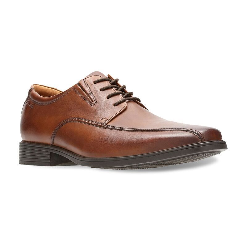 クラークス メンズ シューズ オックスフォード ClarksR Tilden Walk Mens Dresshoes Dark Tan Leather タン