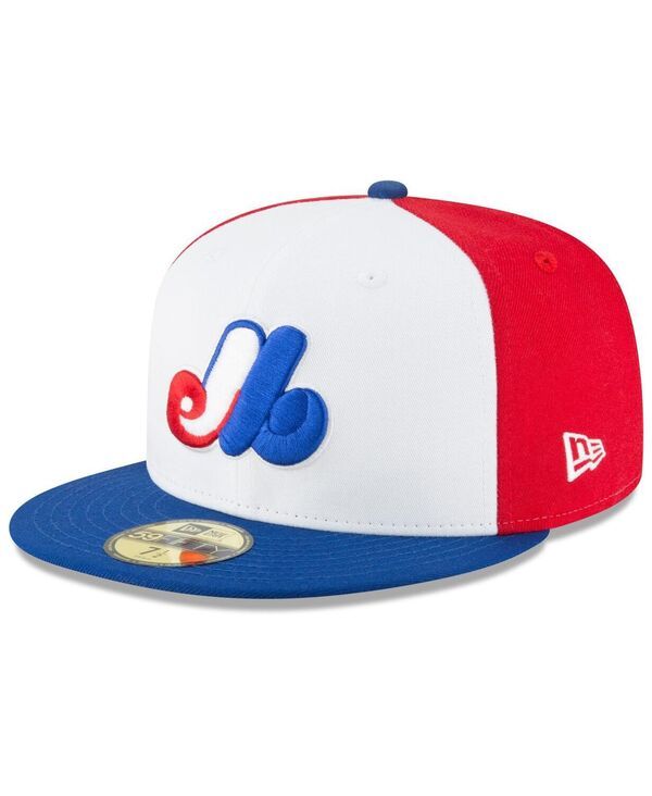 ニューエラ メンズ アクセサリー 帽子 ウール New Era Mens White Montreal Expos Cooperstown Collection Wool 59FIFTY Fitted Hat White ホワイト
