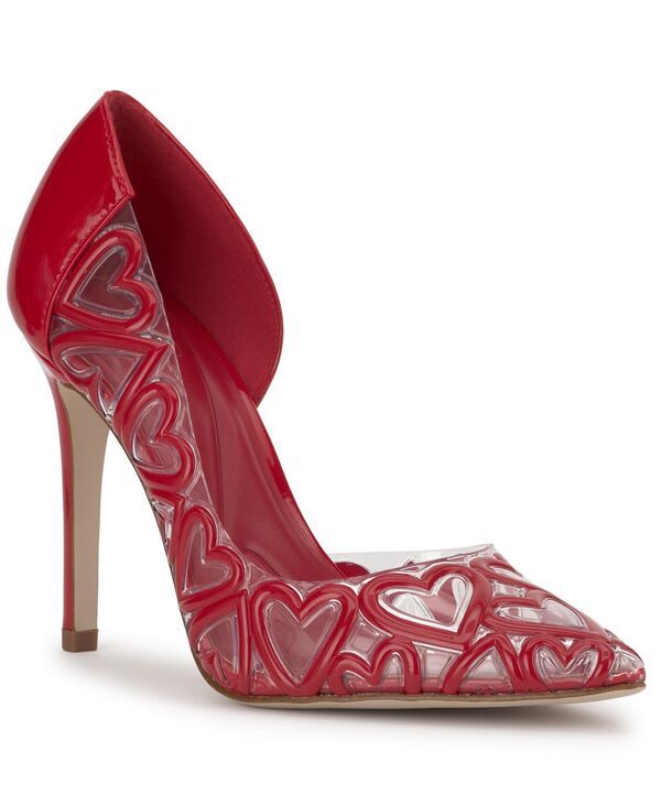 ジェシカシンプソン レディース シューズ パンプス Jessica Simpson Womens Palvinyl Heart Stiletto Pumps Red Muse レッド