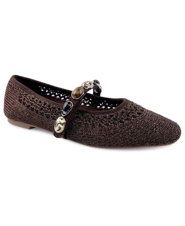 ケネスコール レディース シューズ パンプス Kenneth Cole New York Womens Zeta Mary Jane Ballet Flats Espresso Knit