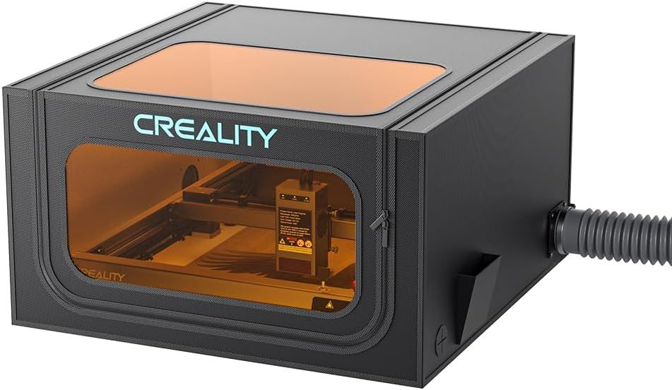 Crealityレーザー彫刻機エンクロージャ2.0通気口、耐火性と防塵レーザーカッター保護カバー720x720x400ミリメートルファンとパイプ、煙、臭気、ノイズに対して、ほとんどのレーザー彫刻機のために合うとwb c6477d2c