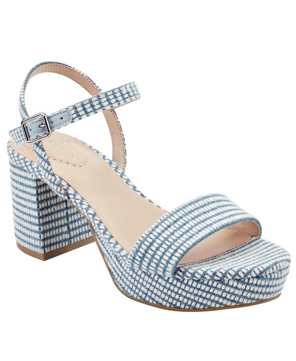 バンドリーノ レディース シューズ サンダル プラットフォーム ヒール Bandolino Womens Pennie Platform Block Heel Sandals BlueWhite Denim ホワイト