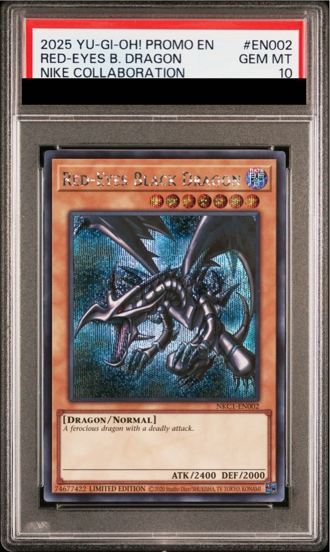 【PSA10】真紅眼の黒竜（英語版/ナイキロゴ）　シークレット　NKC1-EN002 1枚