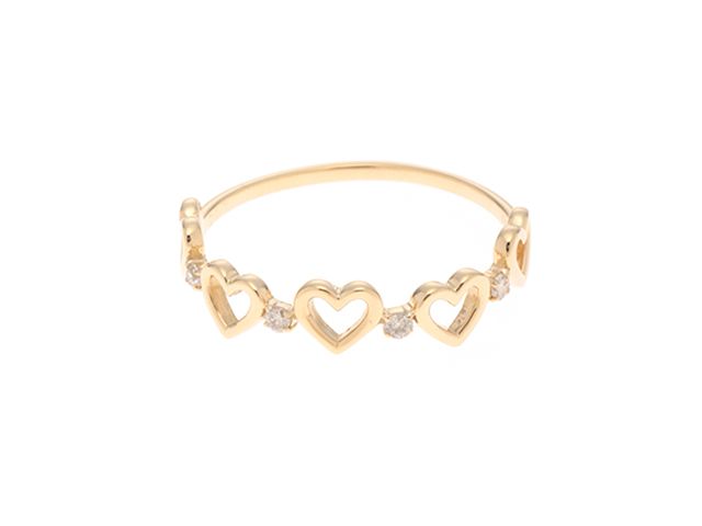 JEWELRY ノンブランドジュエリー ジュエリー K18/D0.05/1.3g/#12.5 貴金属･宝石 リング・指輪 K18イエローゴールド K18YG/ダイヤモンド ゴールド ゴールド レディース【中古】【431】