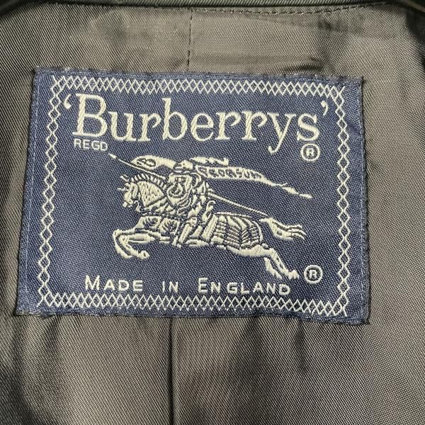 中古】Burberrys トレンチコート サイズ表記なし ブラック バーバリー