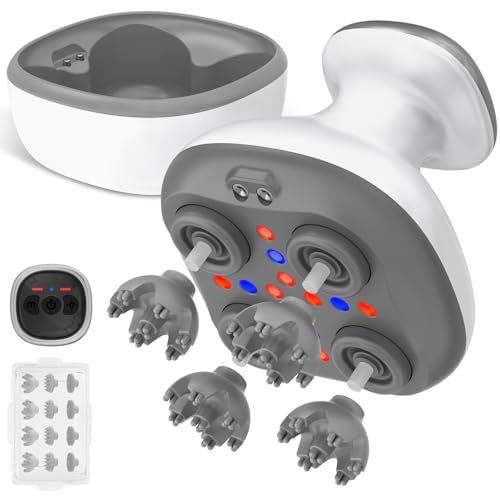 AQielev ヘッドスパ 頭皮ブラシ 電動頭皮ブラシ お風呂 シャンプーブラシ 【日本監修・レッドドット賞受賞】IPX7防水 多機能 美顔器 AI?生頭皮スパ スカルプスパ 赤青LED光(630nm＆480nm) 360°正逆回転＆急緩調節 98827e53