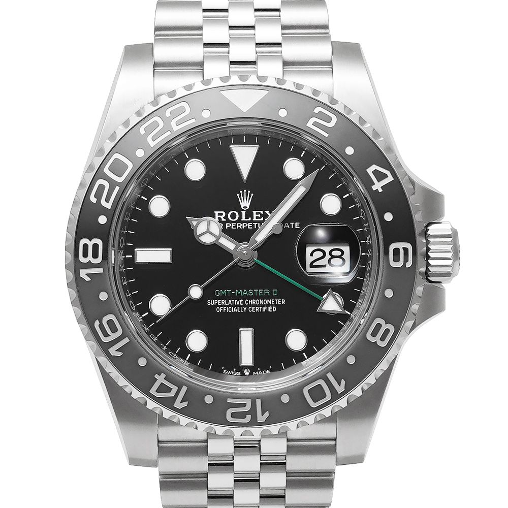 未使用品 新型箱・2026年1月保証書付き ROLEX GMTマスター2 Bruce Wayne Ref.126710GRNR メンズ 腕時計