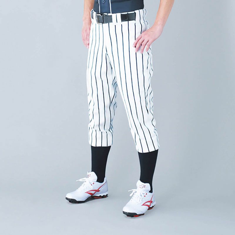 SSK(エスエスケイ) ジュニア用･昇華ストライプレギュラーパンツ 野球 ウェア ユニフォームシャツ UP008JR、(1070)ホワイト×ネイビー