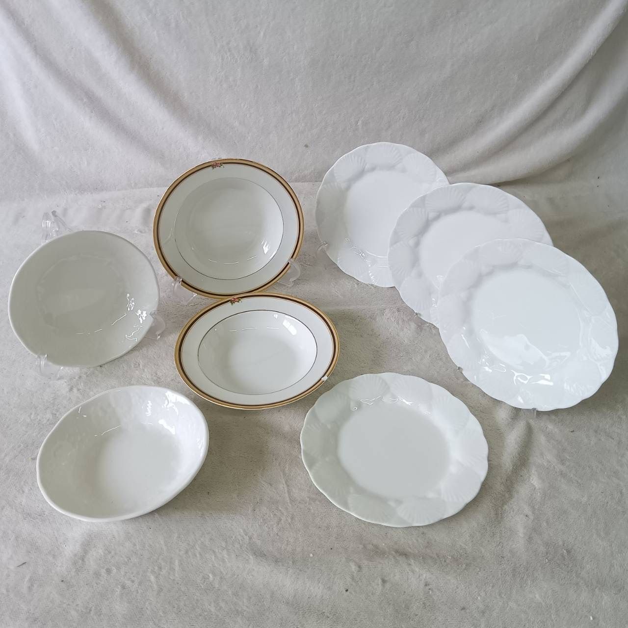 ウェッジウッド Wedgwood クリオ+オーシャンサイド+ストロベリー＆バイン デザートプレート 2枚/小皿4枚/サラダソーサー 2枚＿合計8枚セット