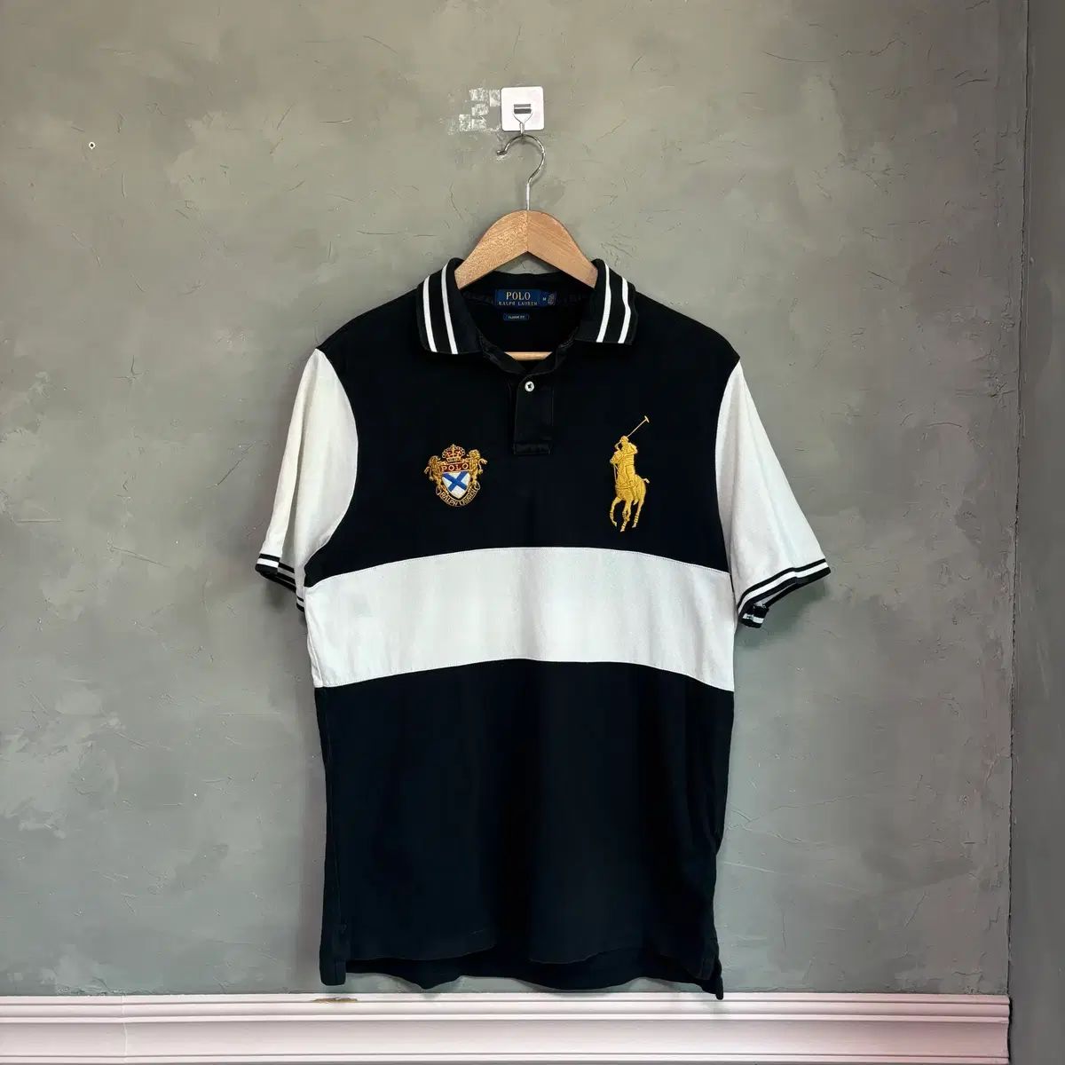 POLO RALPH LAUREN ポロラルフローレン チーフキーフ ビックポニー カラーTシャツ 半袖 ホワイト ブラック