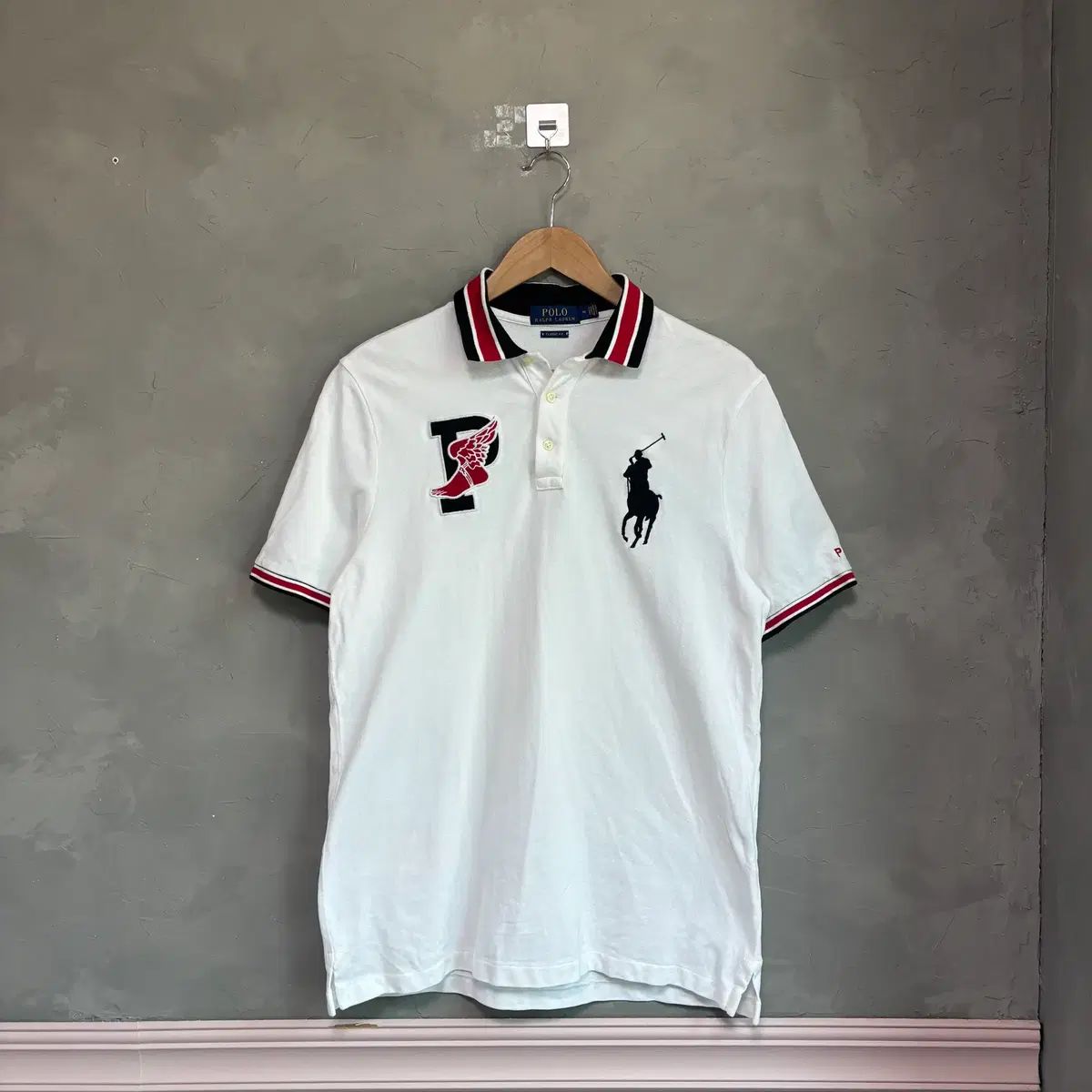 ポロ ラルフローレン チーフキープ ビックポニー カラーTシャツ 半袖 白