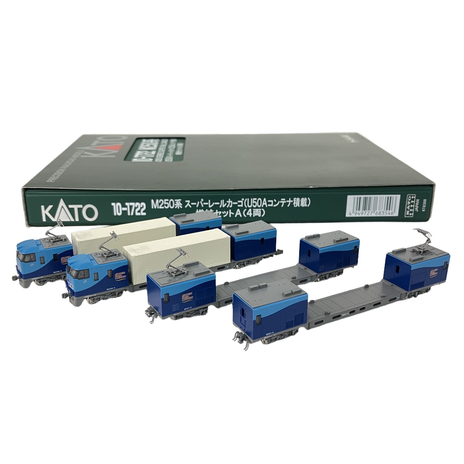 KATO 10-1722 M250系 スーパーレールカーゴ(U50Aコンテナ積載)増結セットA(4両) Nゲージ 鉄道模型 中古 美品 N11227023