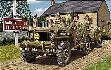 【中古】プラモデル 1/35 米・GPW 四輪駆動車 + M1トレーラー + フィギュア3体 [CB35106]