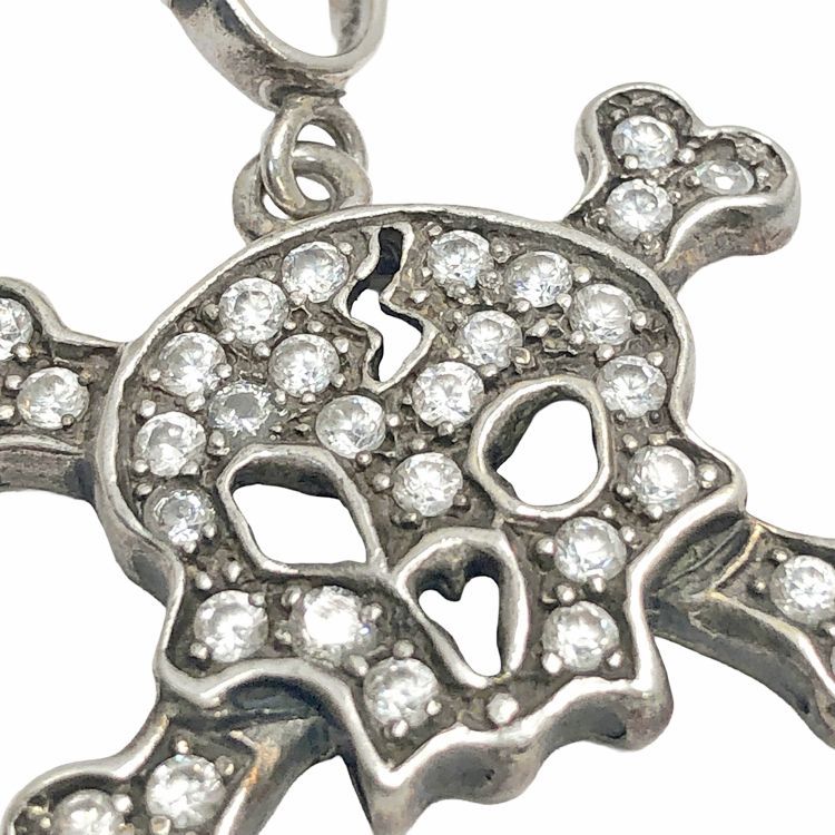 Loree Rodkin ローリーロドキン MEDIUM FLAT PAVE BONE SKULL PENDANT
