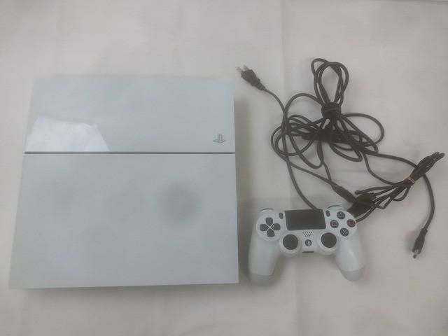 ゲーム プレイステーション4 PS4本体 動作品 CUH-1100A ホワイト 周辺機器 コントローラー付き 中古品