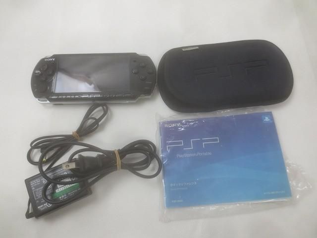 ゲーム PSP 本体 PSP3000 動作品 ピアノ・ブラック 充電器 説明書 ケース付き 中古品
