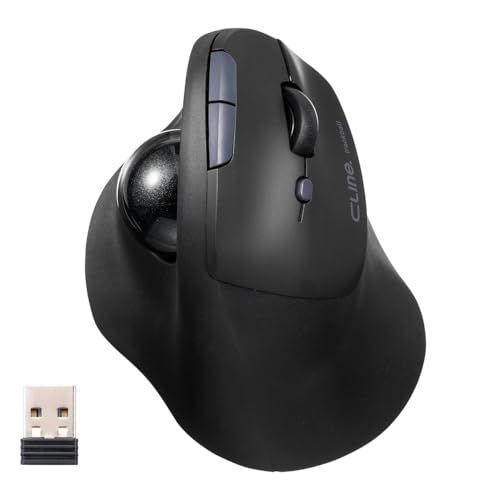 サンワダイレクト トラックボール エルゴノミクス マウス 静音 無線 Bluetooth 2.4GHz 【戻る/進むボタン搭載】 充電式 400-MAWBTTB190BK shu 606cd36e