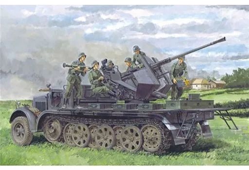 【中古】プラモデル 1/35 WW.II ドイツ軍 Sd.Kfz.7/2 8トンハーフトラック 3.7cm対空機関砲 Flak36搭載 自走砲 [DR6541]