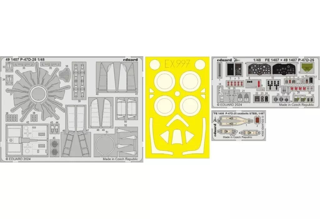 【中古】プラモデル 1/48 P-47D-25 ビッグEDパーツセット (ミニアート用) 「BIG EDシリーズ」 ディティールアップパーツ [EDUBIG49401]