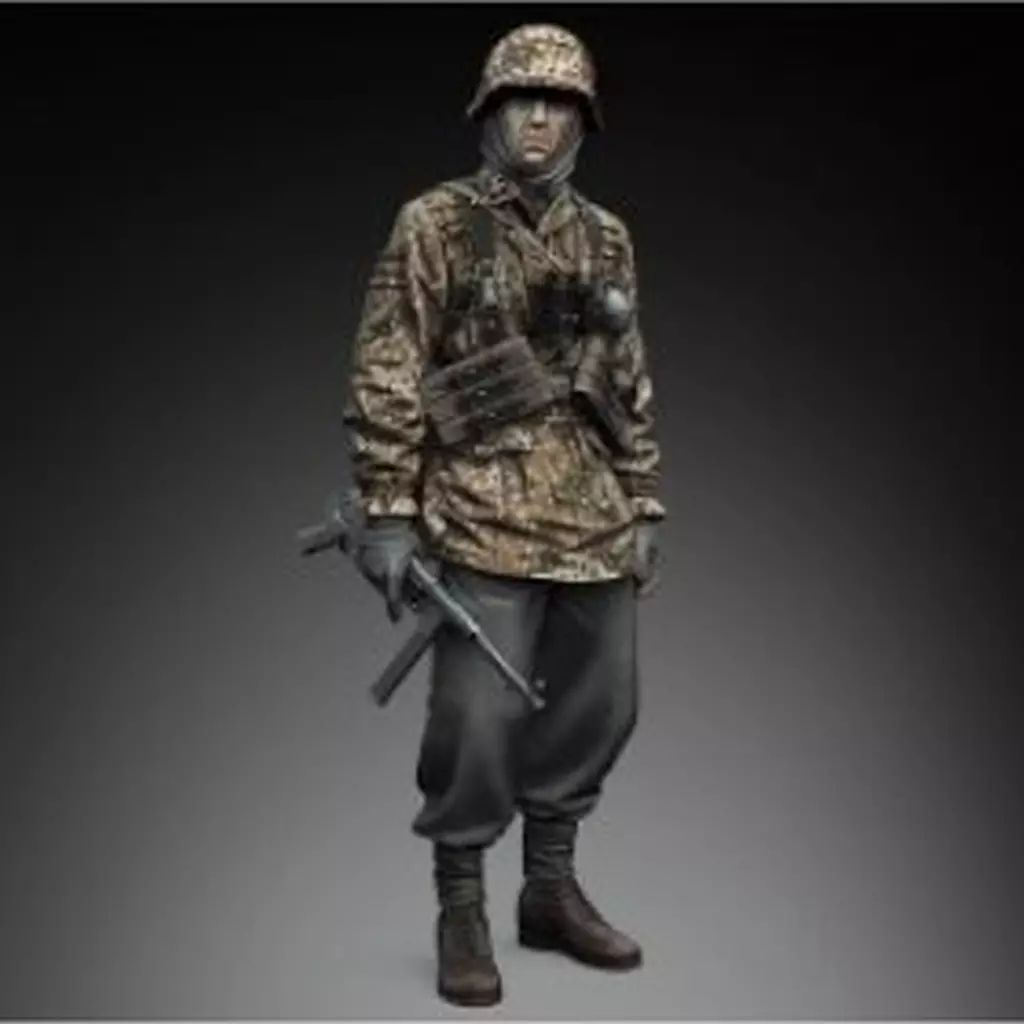 【中古】プラモデル 1/16 WWII ドイツ武装親衛隊 MP40を持つ下士官兵 レジンキャストキット [RM1000]