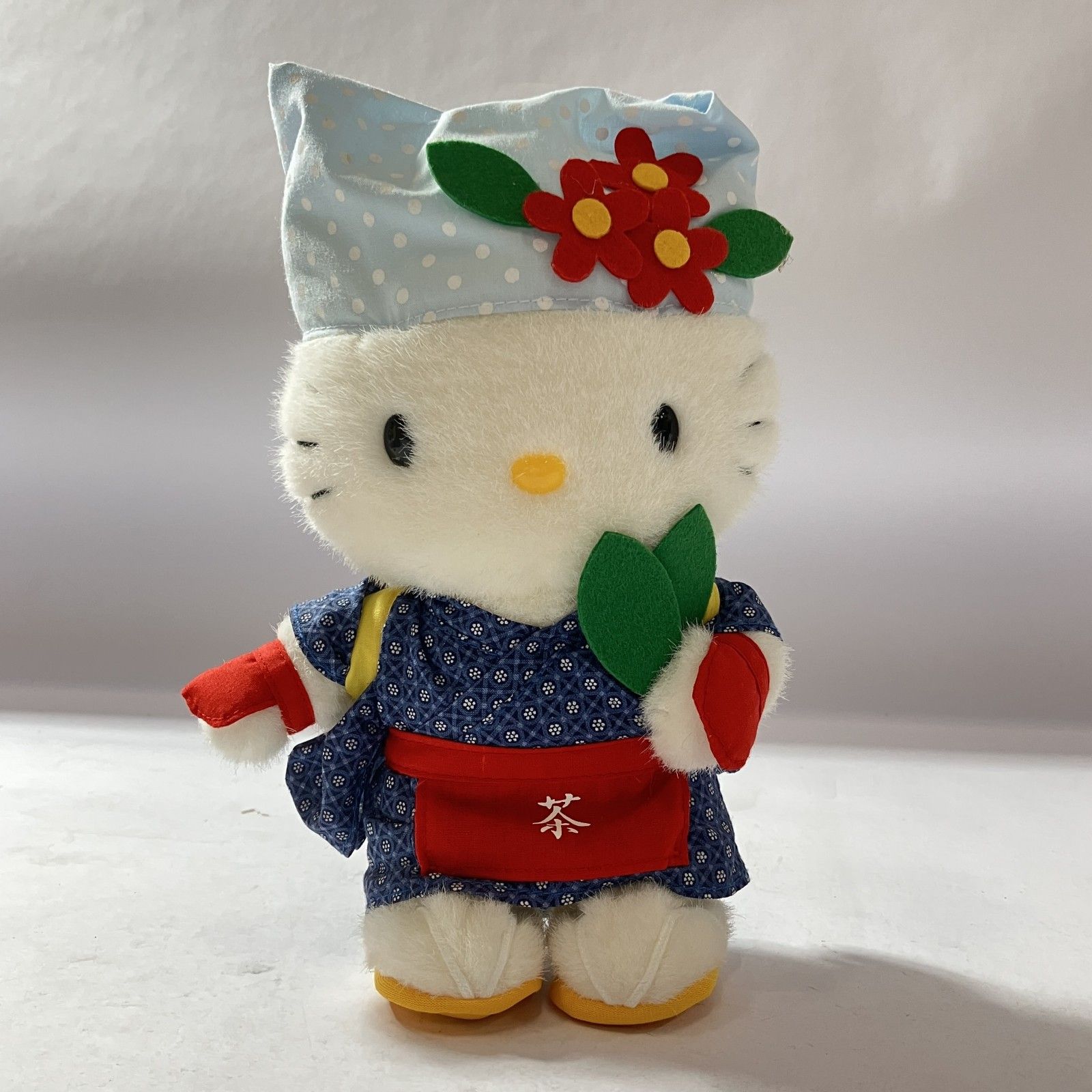 ★ 希少 静岡限定 ハロー キティ ぬいぐるみ お茶 茶娘 全長22cm sanrio サンリオ 現状品