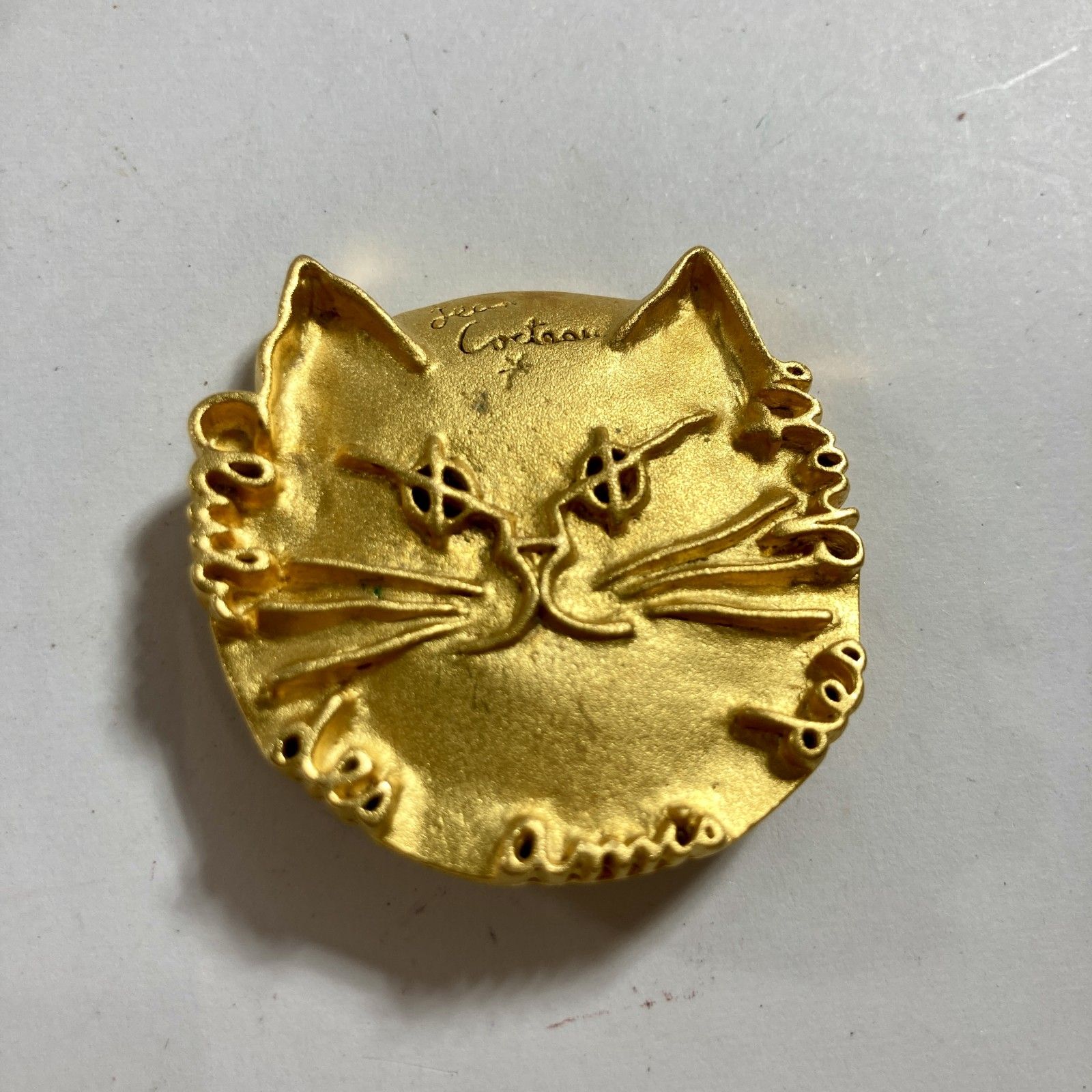 ★ Jean Cocteau ジャン・コクトー ブローチ Cat Friends Club メタルドーレブローチ アクセサリー ジュエリー 現状品