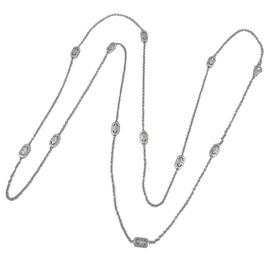 BVLGARI　ブルガリ　ネックレス　パレンテシ　ロング　90cm　チェーン　K18　WG　750　ヴィンテージ