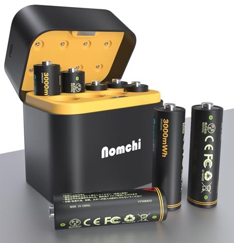 単三電池 充電式 充電池 充電電池 単3 充電器セット 1.5V 8本入りセット 3000mWh充電池 1600回使用可能 2.5ｈ急速充電 LED充電インジケータ 自然放電抑制 磁気設計 充電器の組み合わせ 電池収納ｍａ 46458fe8