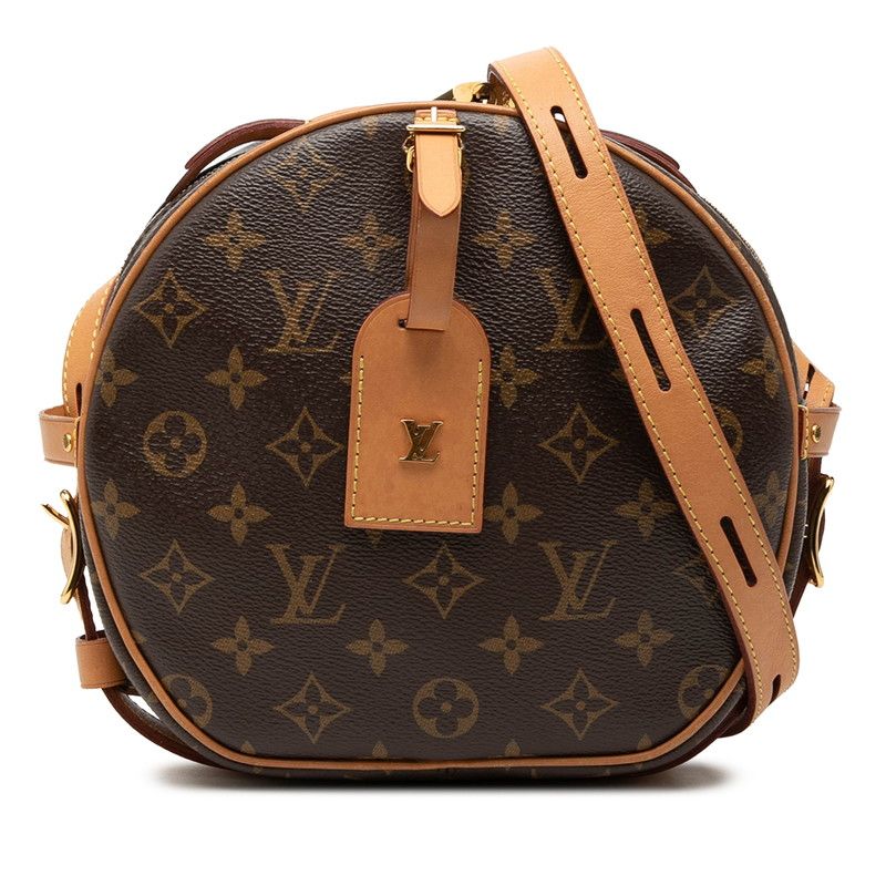 ルイ ヴィトン モノグラム ボワット シャポー スープルMM ショルダーバッグ M45647 ブラウン PVC レザー レディース LOUIS VUITTON【1-0266251】