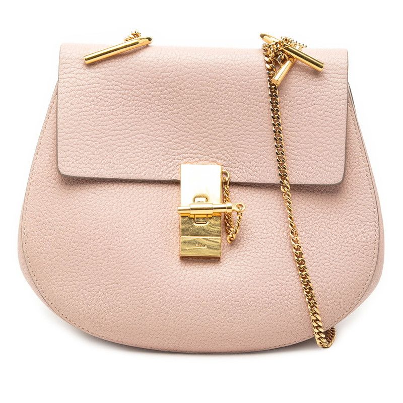 クロエ ドリュー チェーン ショルダーバッグ ピンク レザー レディース Chloe【1-0267234】