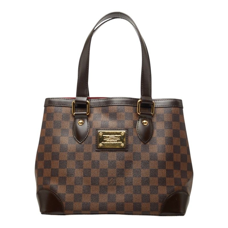 ルイ ヴィトン ダミエ ハムステッドPM トートバッグ ハンドバッグ N51205 ブラウン PVC レザー レディース LOUIS VUITTON【240-68340】