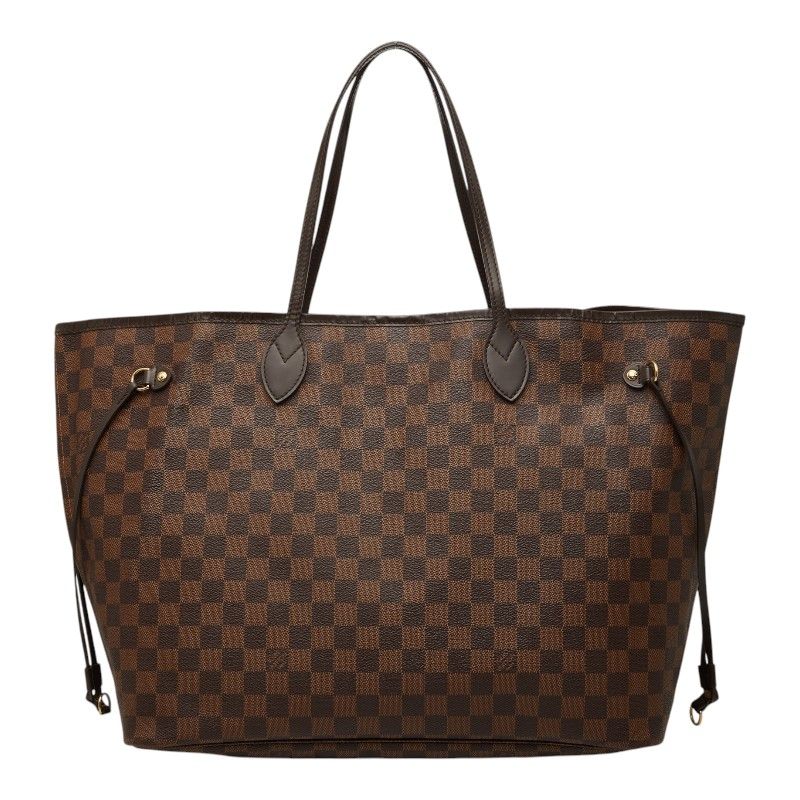 ルイ ヴィトン ダミエ ネヴァーフルGM トートバッグ ショルダーバッグ N51106 ブラウン PVC レザー レディース LOUIS VUITTON【1-0268616】