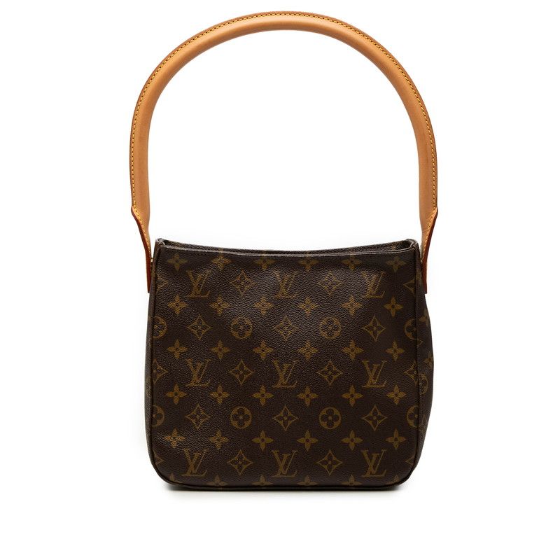 ルイ ヴィトン モノグラム ルーピングMM ショルダーバッグ ハンドバッグ M51146 ブラウン PVC レザー レディース LOUIS VUITTON【228-69024】