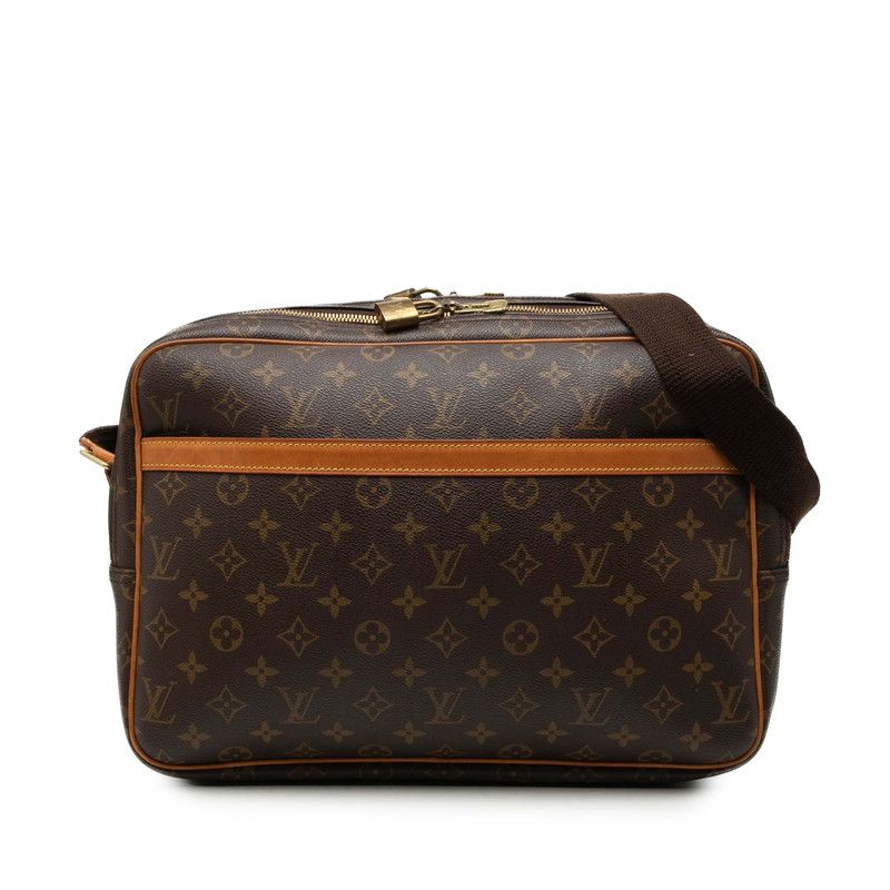 ルイ ヴィトン モノグラム リポーターGM 斜め掛け ショルダーバッグ M45252 ブラウン PVC レザー レディース LOUIS VUITTON【228-69027】