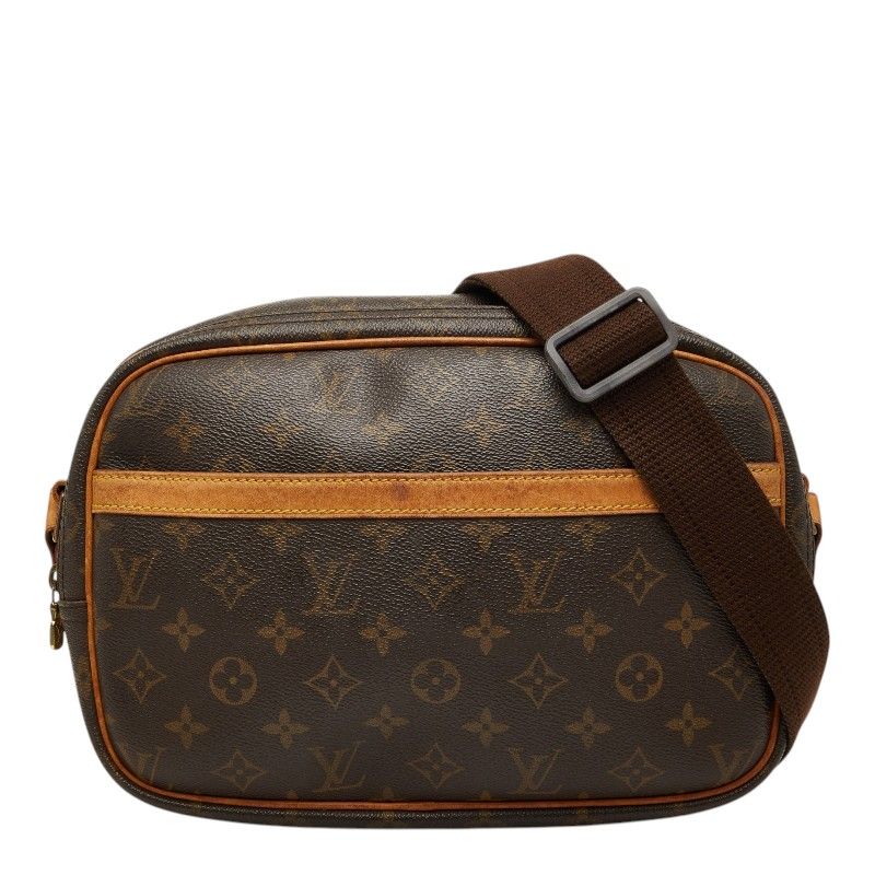 ルイ ヴィトン モノグラム リポーターPM 斜め掛け ショルダーバッグ M45254 ブラウン PVC レザー レディース LOUIS VUITTON【1-0269368】