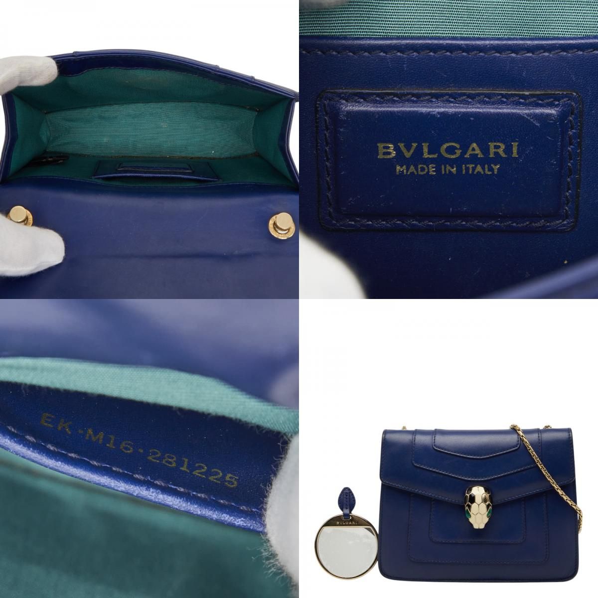 BVLGARI(ブルガリ) ショルダーバッグ美品  セルペンティ フォーエバー パープル チェーンショルダー レザー BVLGARI - BVLGARI(ブルガリ) ショルダーバッグ セルペンティ