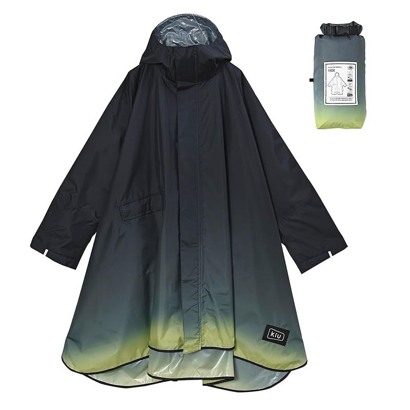 【新品】 [キウ] スタンダードレインポンチョ 2ND STANDARD RAIN PONCHO - 2ND 防水 撥水 はっ水 耐水 豪雨対応 雨対策 大雨 台風 梅雨 レインコート スリーブポンチョ 雨具 雨ガッパ 雨合羽 袖付き 収納袋 ポケット おしゃ