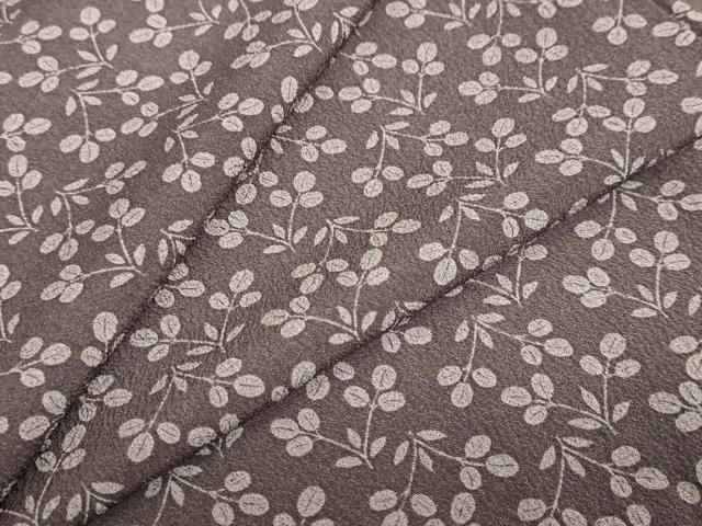 平和屋着物●洗える最高級着物　＜英＞はなぶさ謹製　小紋　枝葉文　洗える着物　DABD9477ud
