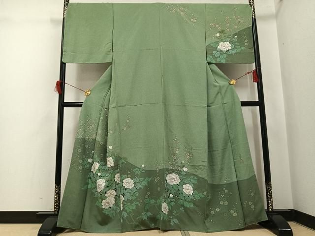 平和屋着物●訪問着 作家物 枝花文 正絹 逸品 未使用 AABH8377ph
