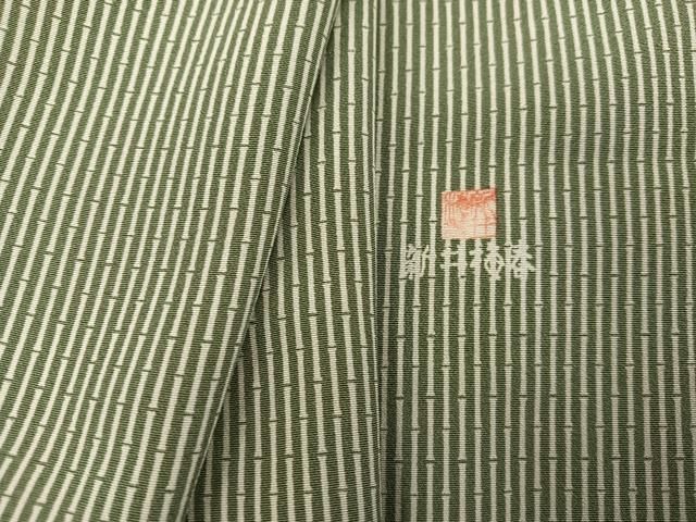 平和屋着物●江戸小紋　新井梅春　竹縞　正絹　逸品　AABH8390ph